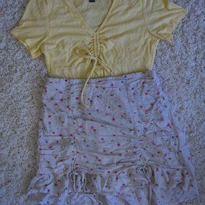 Bundle Wild Fable Bodysuit and Mini Skirt Set.